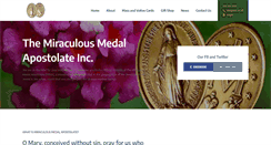 Desktop Screenshot of miraculousmedalapostolate.com