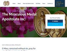 Tablet Screenshot of miraculousmedalapostolate.com